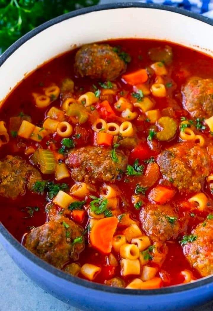 Italian Meatball Soup Recipe and Preparation 462089768_1937253236774648_884221944431997651_n